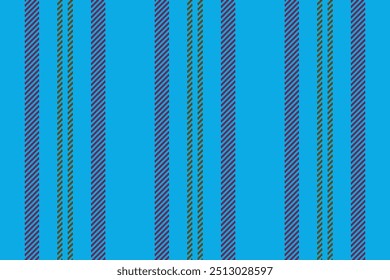 Armonía textil líneas rayas, 70 patrón de Vector sin costuras. Vertical de fondo de tela de textura de efecto en la paleta de colores cian y rosa.