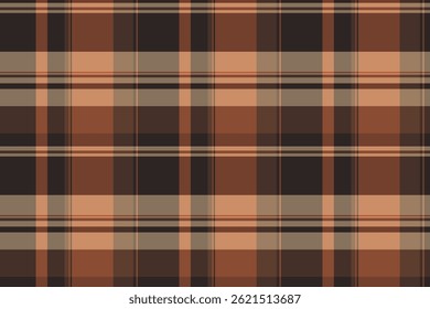 Tartã de verificação de textura de harmonia, pixel padrão xadrez vetor. Alívio tecido têxtil fundo sem costura em laranja e paleta de cores escuras.