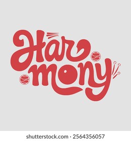 Harmony Vector Typography about Lunar New Year 