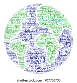 Harmony word cloud on a white background. 