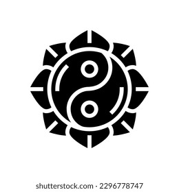 harmony yoga relax glyph icon vector. harmony yoga relax sign. isolated symbol illustration