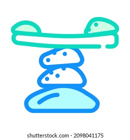 harmonische Zen-Farbsymbol-Vektorgrafik. harmonisches Zen-Zeichen. einzelne Symbolillustration