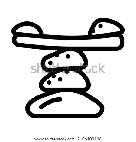 harmony zen line icon vector. harmony zen sign. isolated contour symbol black illustration