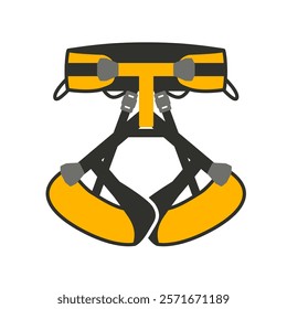 harness climbing equipment flat yellow