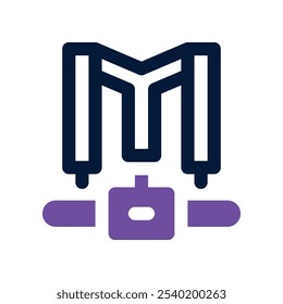 Icono de arnés. Vector Icono de doble tono para su Sitio web, móvil, presentación y diseño de logotipo.