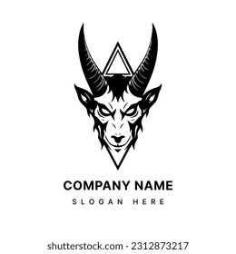 Harness the power of symbolism with a striking Baphomet head illustration logo design. Bold, mysterious, and evocative for a captivating brand.