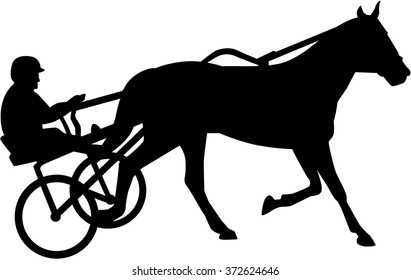 Harness racing silhouette