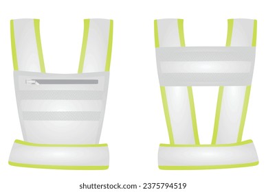Harness reflective vest. vector illustration
