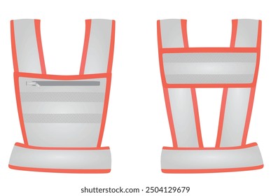 Harness reflective vest. vector illustration