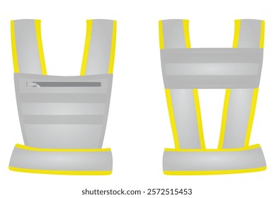 Harness reflective vest. vector illustration