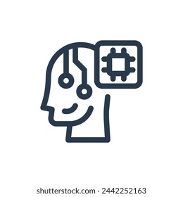 Harnessing Machine Learning for Business Intelligence Advancements Vector Icon Illustration