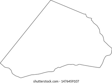 Harnett County map in the State of North Carolina