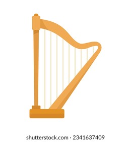 Harp ancient icon. Flat illustration of Harp ancient vector icon for web design isolated