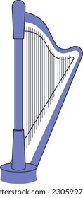 Harp. Ancient stringed instrument, symbol of Ireland.