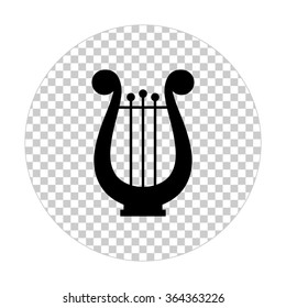 harp  - black vector icon
