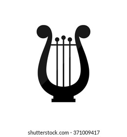 harp  - black vector icon