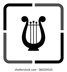harp  - black vector icon