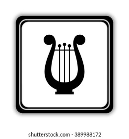 harp  - black vector icon