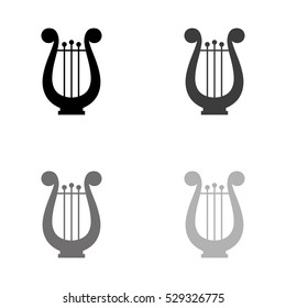 harp  - black vector icon