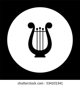 harp  - black vector icon