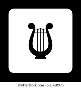 harp -  black vector icon