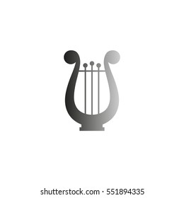 harp - black  vector icon