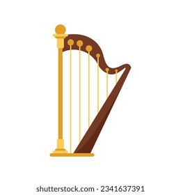 Harp chord icon. Flat illustration of Harp chord vector icon for web design isolated