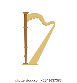 Harp classic icon. Flat illustration of Harp classic vector icon for web design isolated