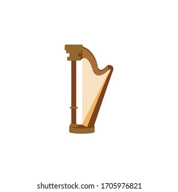 harp color illustration icon on white background