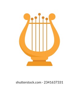 Harp concert icon. Flat illustration of Harp concert vector icon for web design isolated