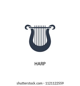 harp creative icon. Simple element illustration. harp concept symbol design from music collection. Can be used for web and mobile.