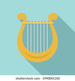 Harp festival icon. Flat illustration of Harp festival vector icon for web design