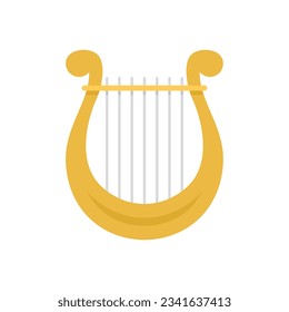 Harp festival icon. Flat illustration of Harp festival vector icon for web design isolated