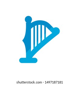 harp flat icon sign. harp symbol, logo illustration. Different style icons set. Pixel perfect vector graphics - Vector