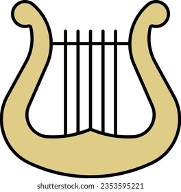 harp frame audio greek music instrument musical Outline