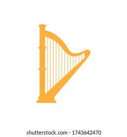 Harp graphic design template vector isolated