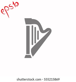 Harp grey icon.