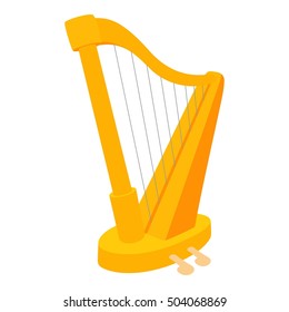 Harp Icon. Cartoon Illustration Of Harp Vector Icon For Web