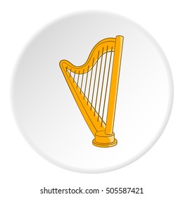 Harp icon. Cartoon illustration of harp vector icon for web