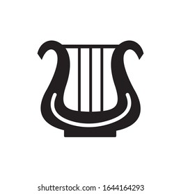 harp icon design, flat style icon collection