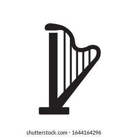 harp icon design, flat style icon collection