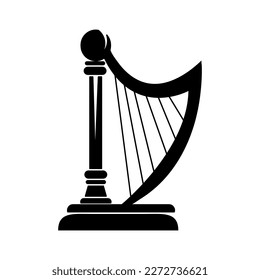 harp icon design, flat style icon collection on white background..eps
