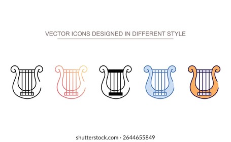 Ícone de Harp design com fundo branco ilustração stock