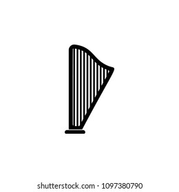 harp icon. Element of simple music icon for mobile concept and web apps. Isolated harp icon can be used for web and mobile