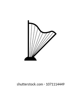harp icon. Element of theater and art illustration. Premium quality graphic design icon. Signs and symbols collection icon for websites, web design, mobile app on white background