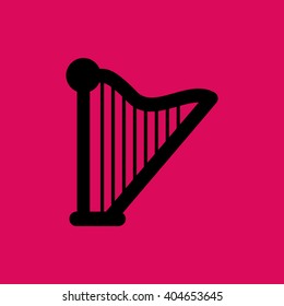 Harp Icon. Eps-10.