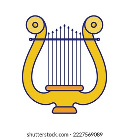 Harp Icon Flat Design Vector