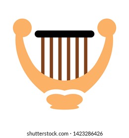 harp icon. flat illustration of harp vector icon for web