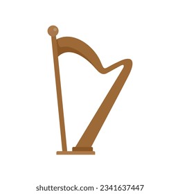 Harp icon. Flat illustration of Harp vector icon for web design isolated