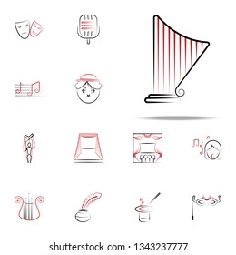 harp icon. handdraw icons universal set for web and mobile